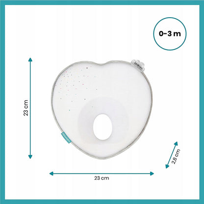 BABYMOOV Lovenest poduszka niemowlęca 0+ ORGANIC poduszka anatomiczna 23 cm, 0–3 m, bawełna organiczna