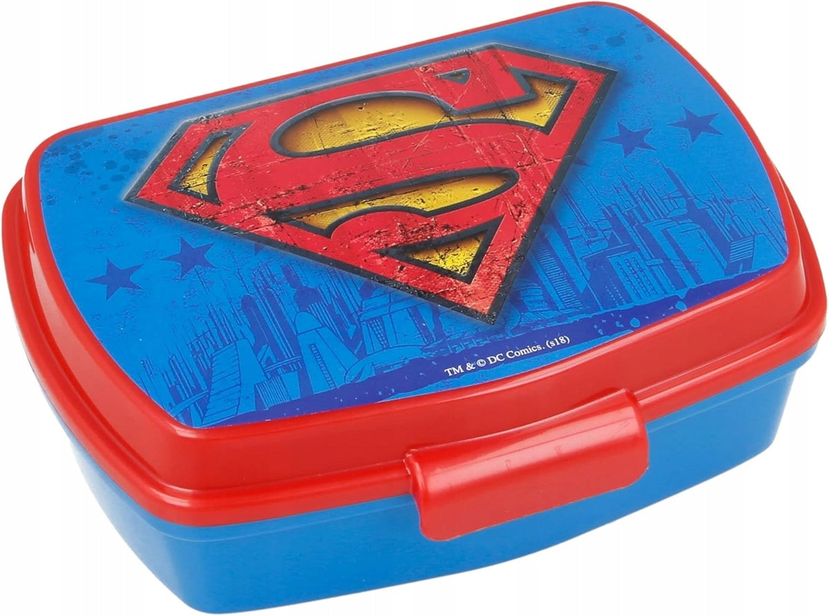 STOR Supermanbreakfast boxage 4 l+colour red/orangewidth 14 cm, length 17 cm, height 5.5 cmcapacity 620