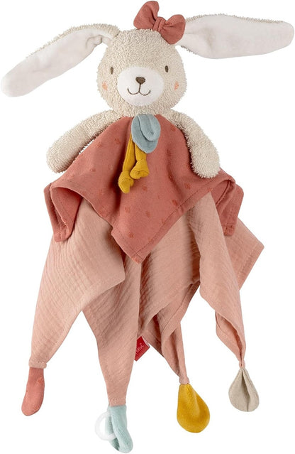 FEHN Natur Baumwoll-Schmusetuch Hase 37 cm