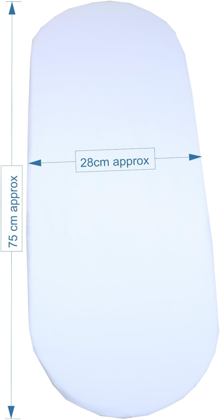 BABYPREM Spannbettlaken für Moseskorb 76x28 cm x2