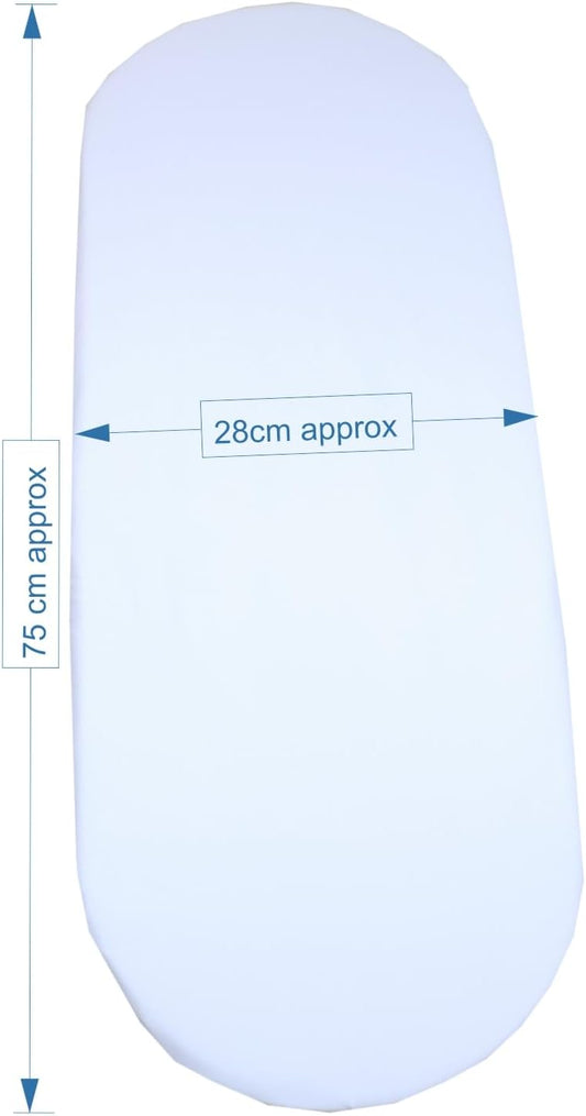 BABYPREM Spannbettlaken für Moseskorb 76x28 cm x2