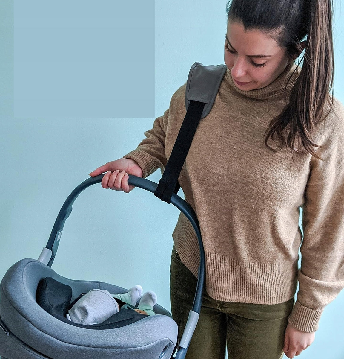 ZAMBOO Schultergurt zum Tragen von Autoschalen 72-143 cm
