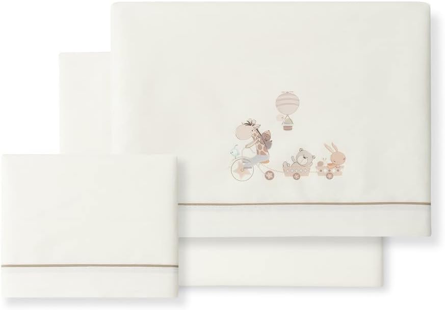 INTERBABY 3-piece bedding set 60x120 / 40x60 / 103x150 + hanging ornament