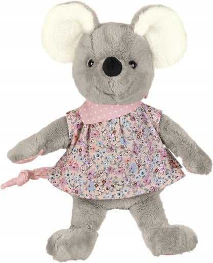 STERNTALER Mysz Mabel PRZYTULANKA z grzechotką 25 cm "N przytulanka dla dzieci 0+, różowo-szara