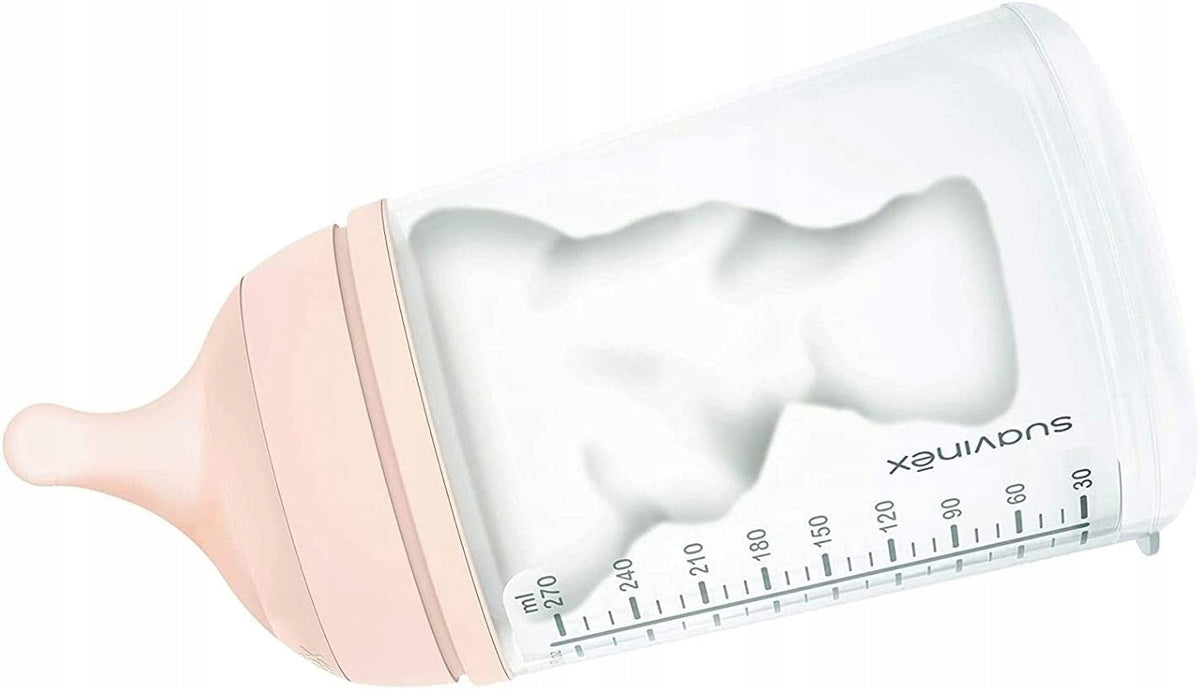 SUAVINEX butelka ZERO ZERO 270ml antykolkowa butelka dla dziecka z silikonowym smoczkiem 3+