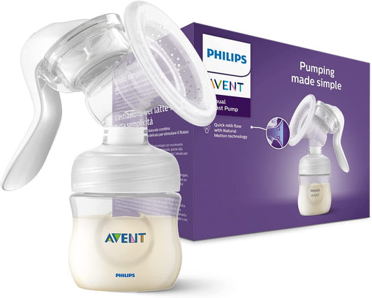 PHILIPS AVENT Natural SCF430/01 laktator ręczny biały z butelką Natural 125 ml i opakowaniem
