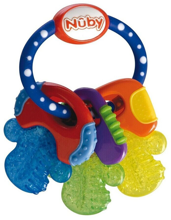 NUBY IcyBite Silikon-Beißring 9 x 14 cm SCHLÜSSEL