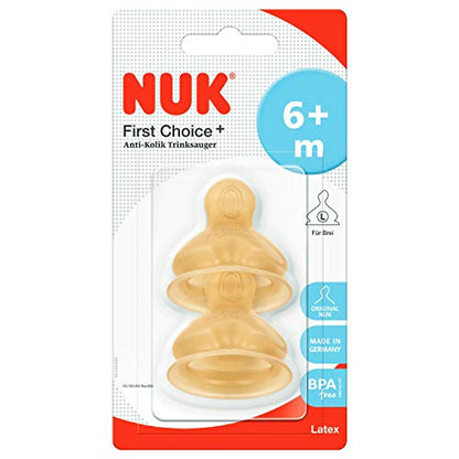 NUK First Choice Plus Latexsauger L x2 für dickflüssige Nahrung