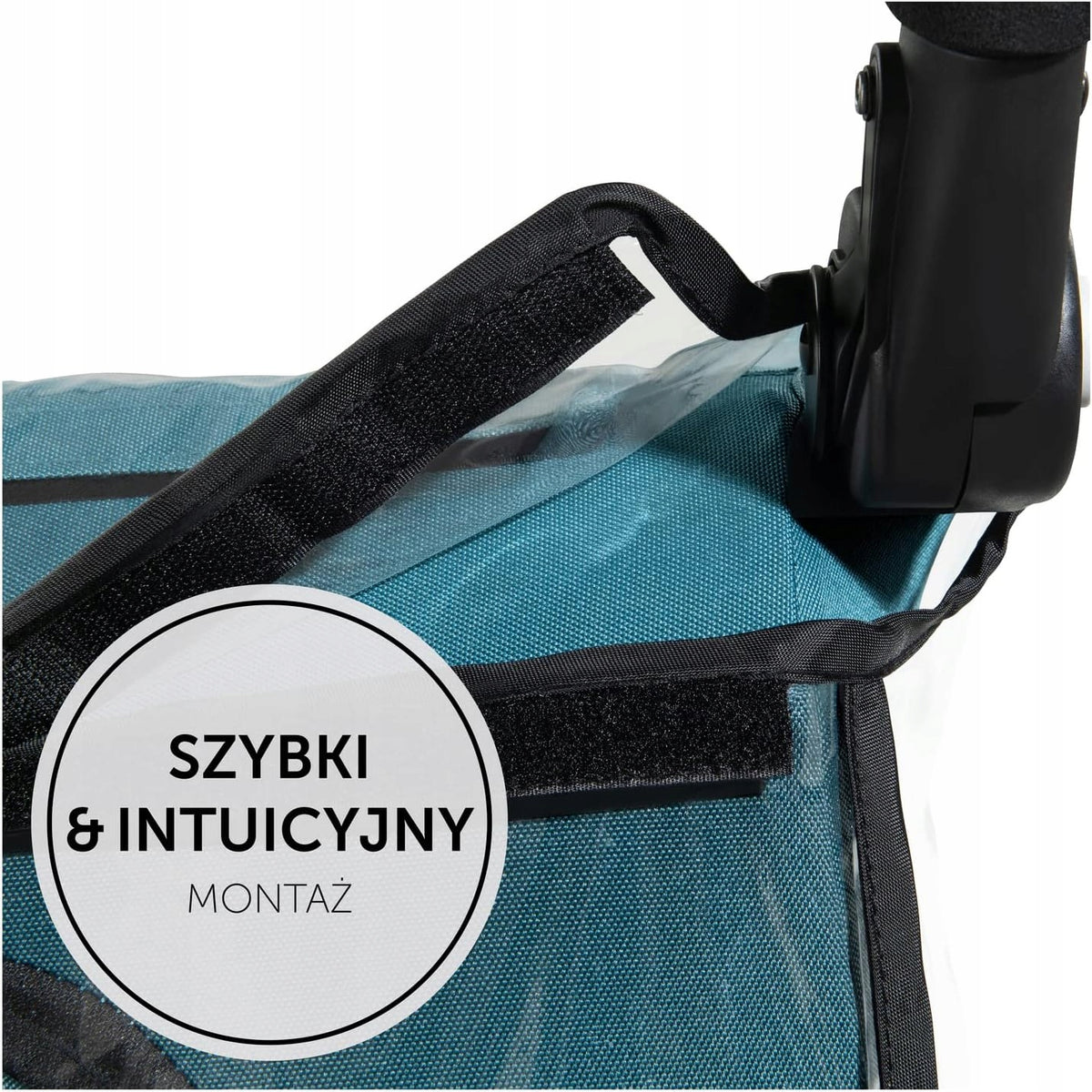 HAUCK DRYK DUO folia przeciwdeszczowa do przyczepki, szybki i intuicyjny montaż, ochrona przed deszczem i wiatrem