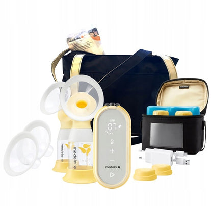 MEDELA Freestyle Flex podwójny LAKTATOR 2-fazowy elektryczny zestaw z akcesoriami i torbą podróżną