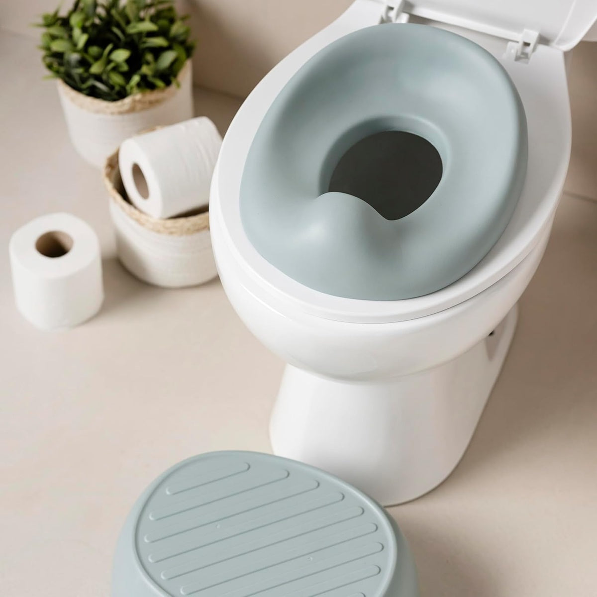 NATTOU Töpfchen 3in1 Toilettentrainer Toilettensitz Trittschemel 18 m+