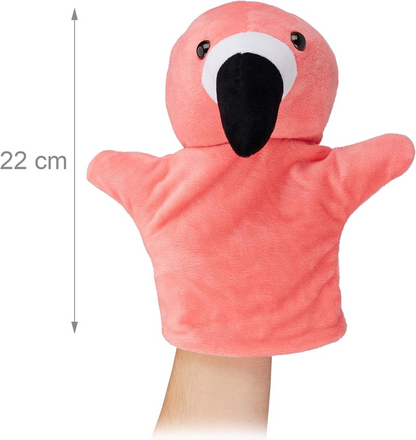 RELAXDAYS Plüsch-Handpuppen 8 Stück für Rollenspiele