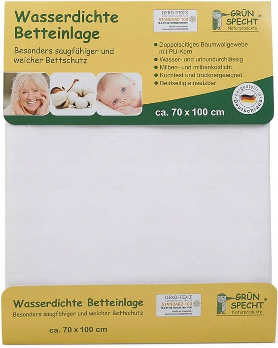NATURSPECHT wasserdichter Matratzenschoner 100x70 cm