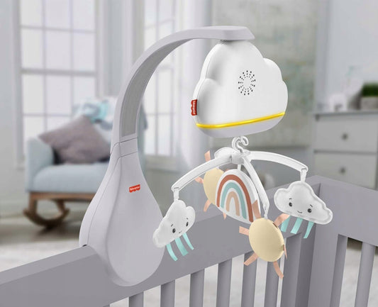 FISHER PRICE 2-in-1 Mobile mit Geräuschsensor, Nachttischlampe