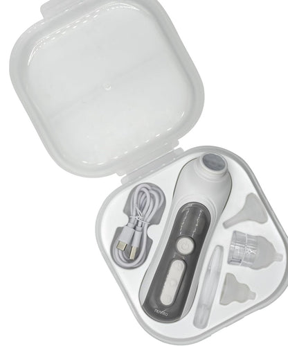 NUVITA Nasensauger mit Licht und Musik + 3 Aufsätze, Etui und Pinzette