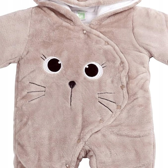 JIAMY Winteroverall mit Kapuze 3-6 Monate KATZE