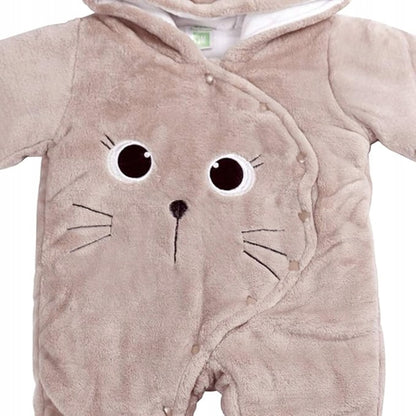JIAMY Winteroverall mit Kapuze 3-6 Monate KATZE