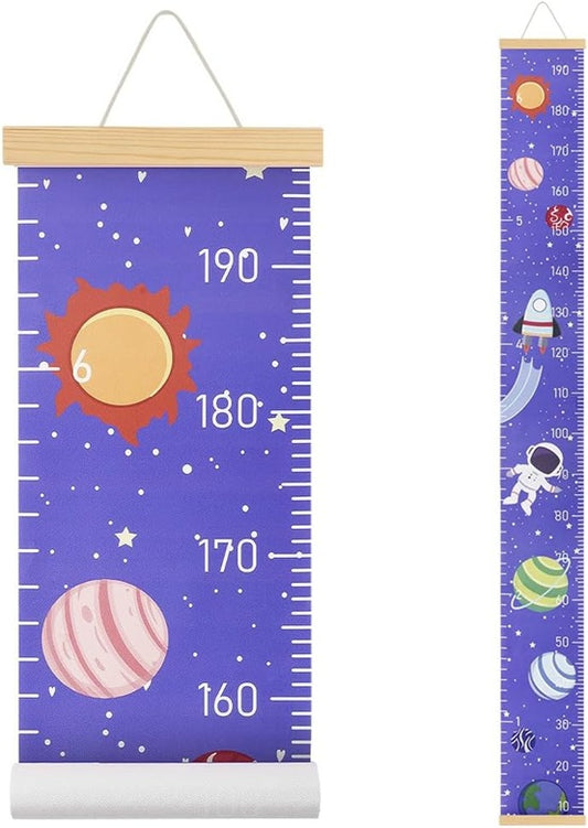 AOLSO Stoff-Wachstumsmesser 195 cm + selbstklebender Haken KOSMOS