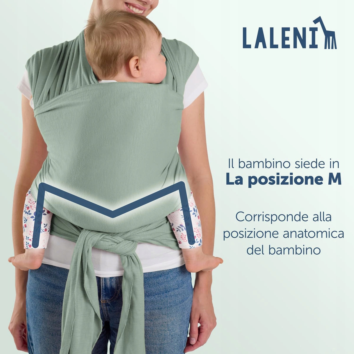 LALENI elastisches Tragetuch für Babys bis 15 kg