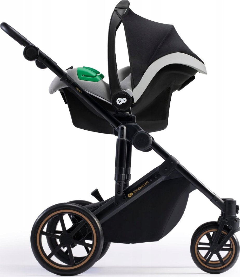 KINDERKRAFT PRIME2 PRO 3-in-1 Multifunktionskinderwagen bis 22kg + Babyschale MINK PRO