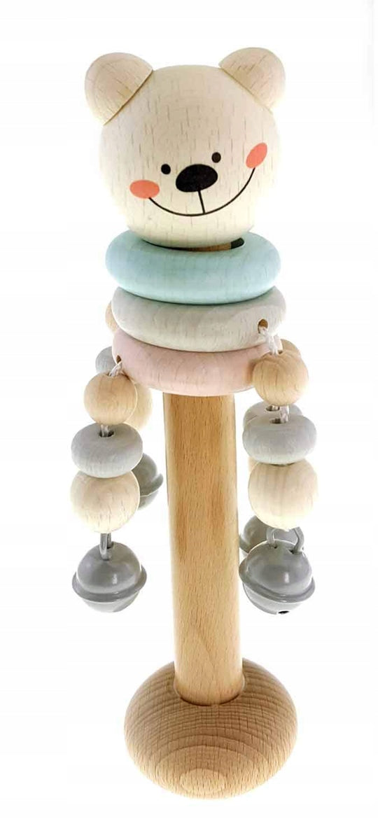 HESS Holzrassel mit Glöckchen 18 cm BÄR