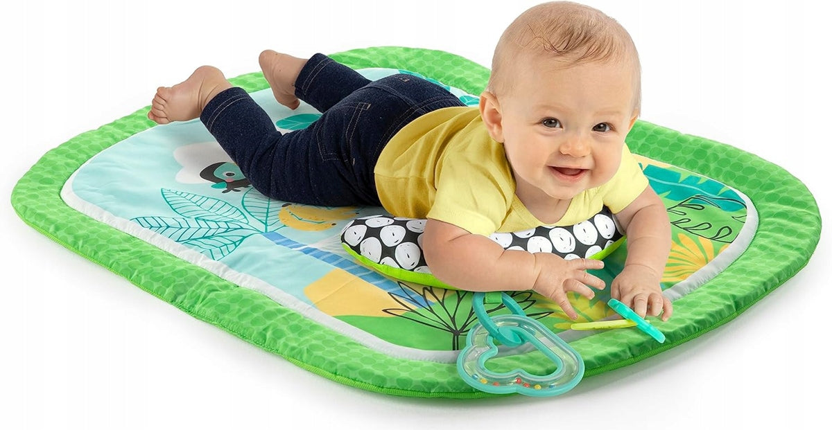 BRIGHT STARTS Easy Breezy Spieldecke + Kissen und 2 Spielzeuge 54 x 67 cm
