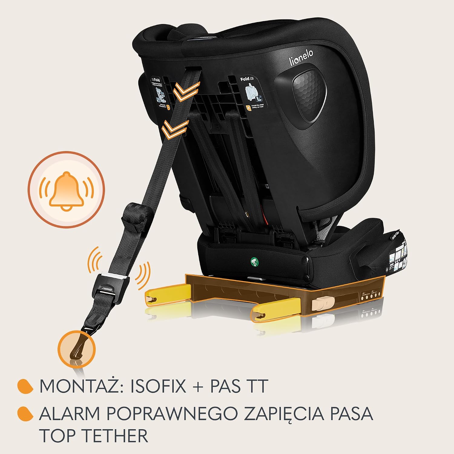 LIONELO NELLY i-Size autósülés 76–150 cm-es gyermekek számára, ISOFIX-szel