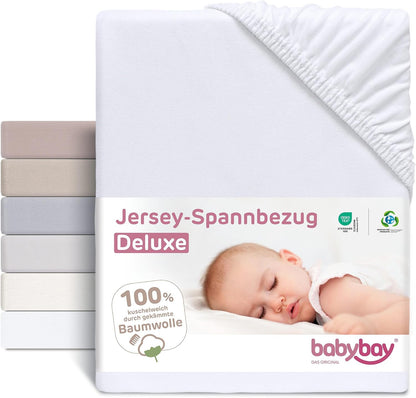 BABYBAY Spannbetttuch Jersey DELUXE 89x50 cm
