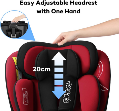 REECLE i-Size um 360° drehbarer Autositz 0-12 Jahre 40-150cm