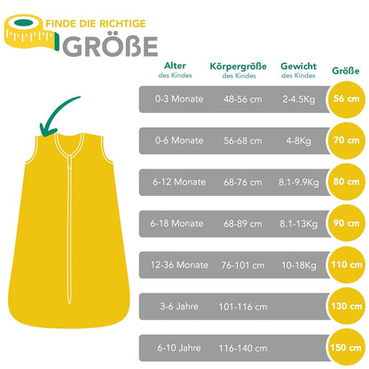 SCHLUMMERSACK Schlafsack 1TOG 150 6-10JAHRE