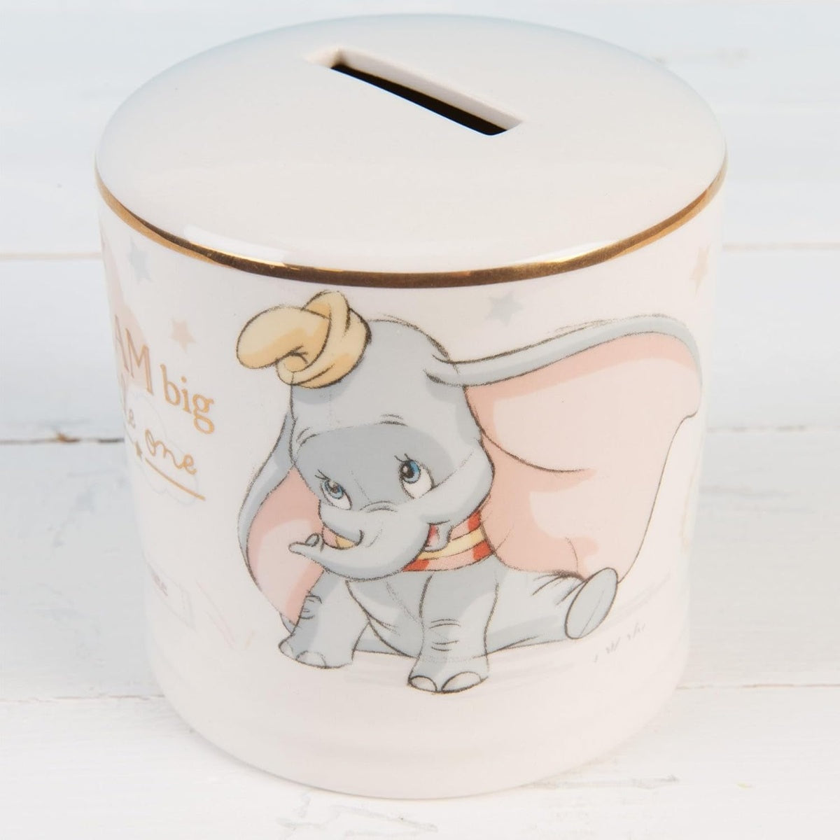 WIDDOP & Co Disney Sparschwein Dumbo Elefant, Keramik, 8,5 x 8,5 cm