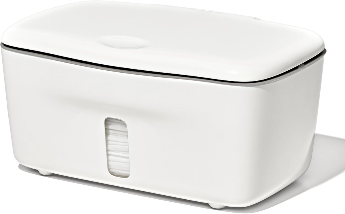 OXO TOT Feuchttücherbox mit Silikondichtung und Deckel 15,5 x 22 x 10,5 cm
