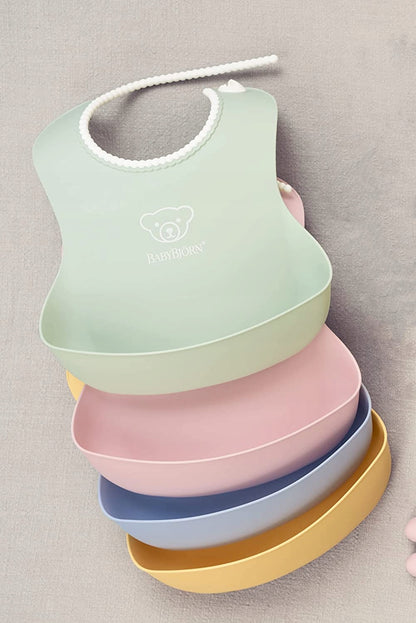 BABYBJORN Silikon-Lätzchen mit Tasche x2