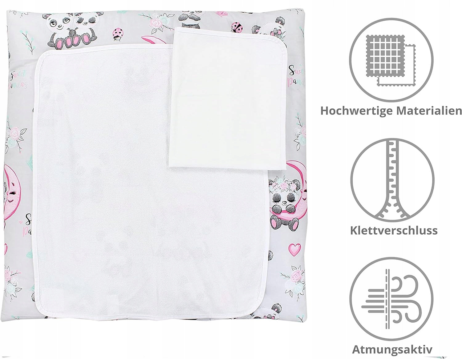 TUPTAM miękki przewijak z pokrowcami x2 75x50 cm