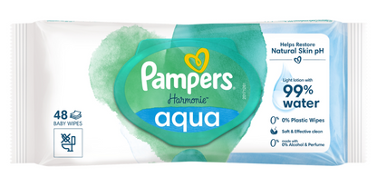 PAMPERS HARMONIE AQUA Feuchttücher x48