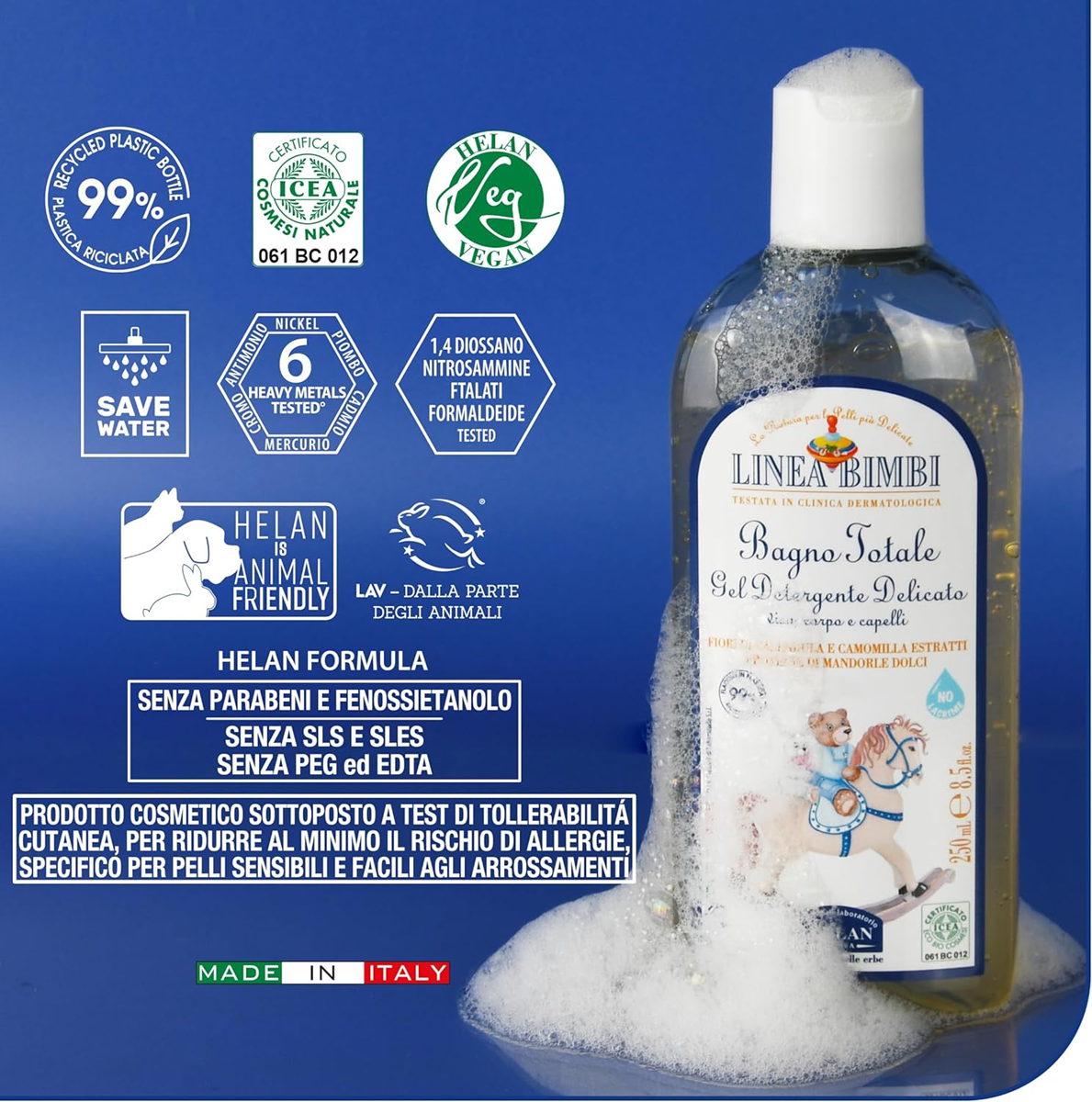 HELAN Linea Bimbi Bade- und Duschgel mit Mandelprotein 250 ml 0 +