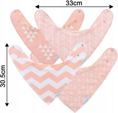 LULU MOON Bandana-Lätzchen mit Druckknöpfen 0-36 Monate x8