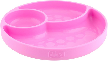 CHICCO Easy Menu Silikon-Teller mit 3 Unterteilungen und Saugnapf 12 m+