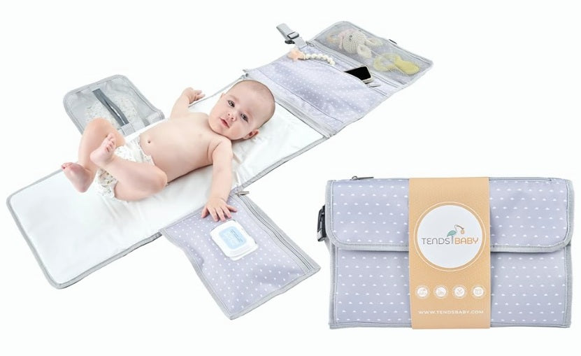 TENDSBABY Wickelauflage Wickelmatte Organizer Kinderwagenbefestigung