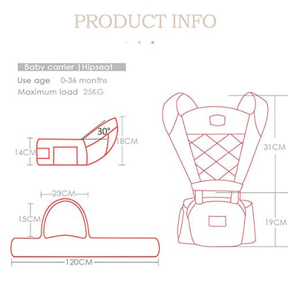 FLOK ergonomische Babytrage mit Hüftgurt 6-in-1