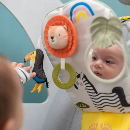 TAF TOYS centrum aktywności do auta z lusterkiem dla niemowlęcia, wielokolorowe, bez BPA