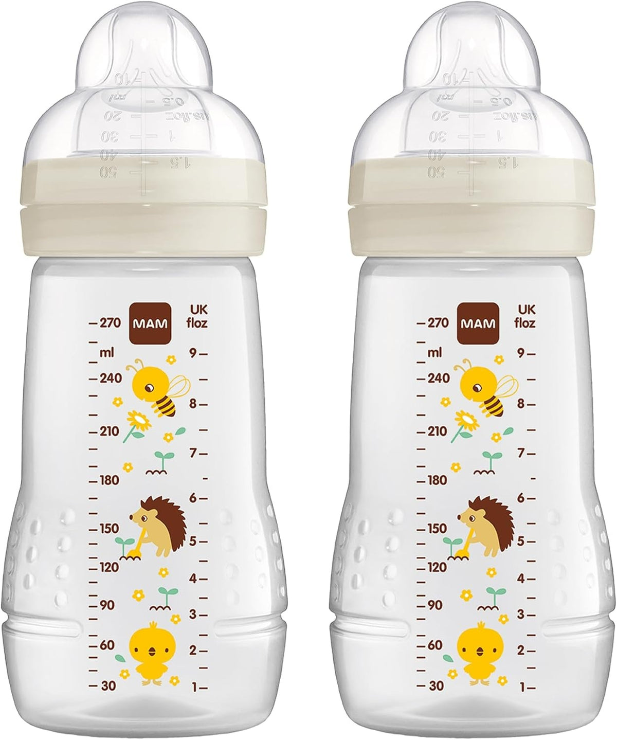 MAM Easy Active Flaschenset 2 × 270 ml, Alter 0+, Sauger 1, WIESE