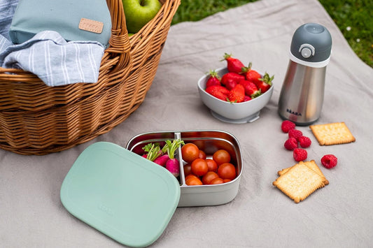 BEABA Brotdose Lunchbox aus EDELSTAHL, 760 ml, mit Fächern – Produktfoto 2