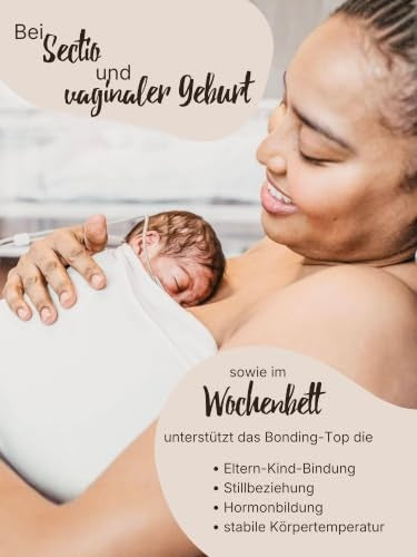 HOPPEDIZ Baby Bonding Top zum Känguruhen anthrazit M