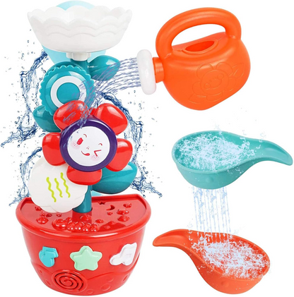 MOZOOSON Badespielzeug Blume 21,5 cm + Gießkanne und Trichter