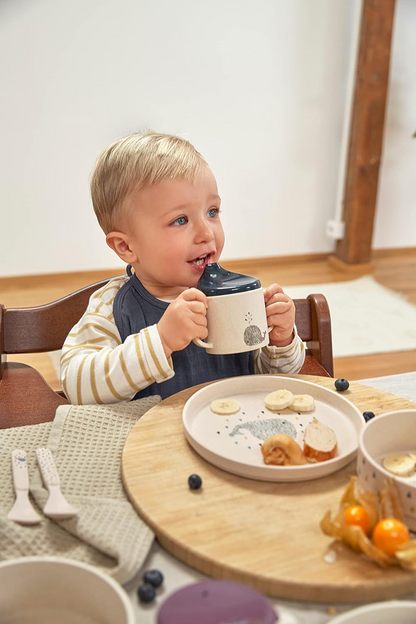 LÄSSIG Sippy Cup Little Water Whale Schnabeltasse 150 ml 6 m+