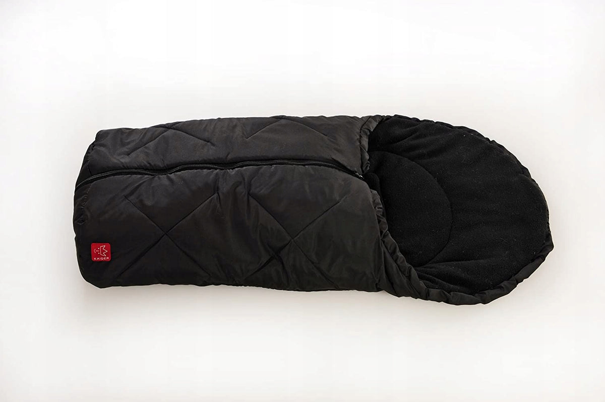 KAISER Fleece ŚPIWOREK polarem 80 x 40 cm czarny do wózka i fotelika, miękki śpiworek dziecięcy