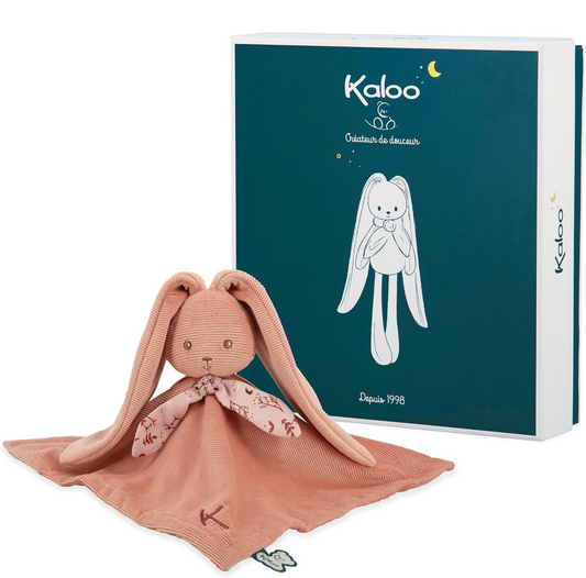 KALOO Hase Lapinoo Komfort-Schnuffeltuch 30 x 30 cm + Box