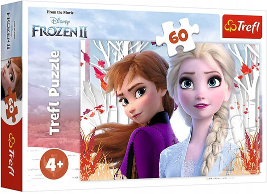 Puzzle TREFL Čarovný svet Anny a Elsy ĽADOVÉ KRÁĽOVSTVO, 60 dielikov, od 4 rokov+