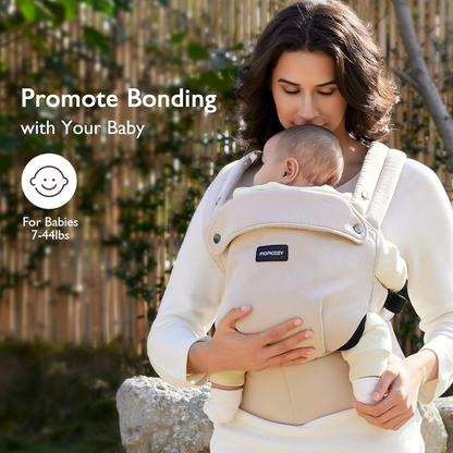 MOMCOZY Babytrage für Neugeborene und Kleinkinder 3-20kg verstellbar